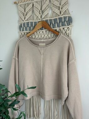 Aerie Cropped Crewneck Sweater